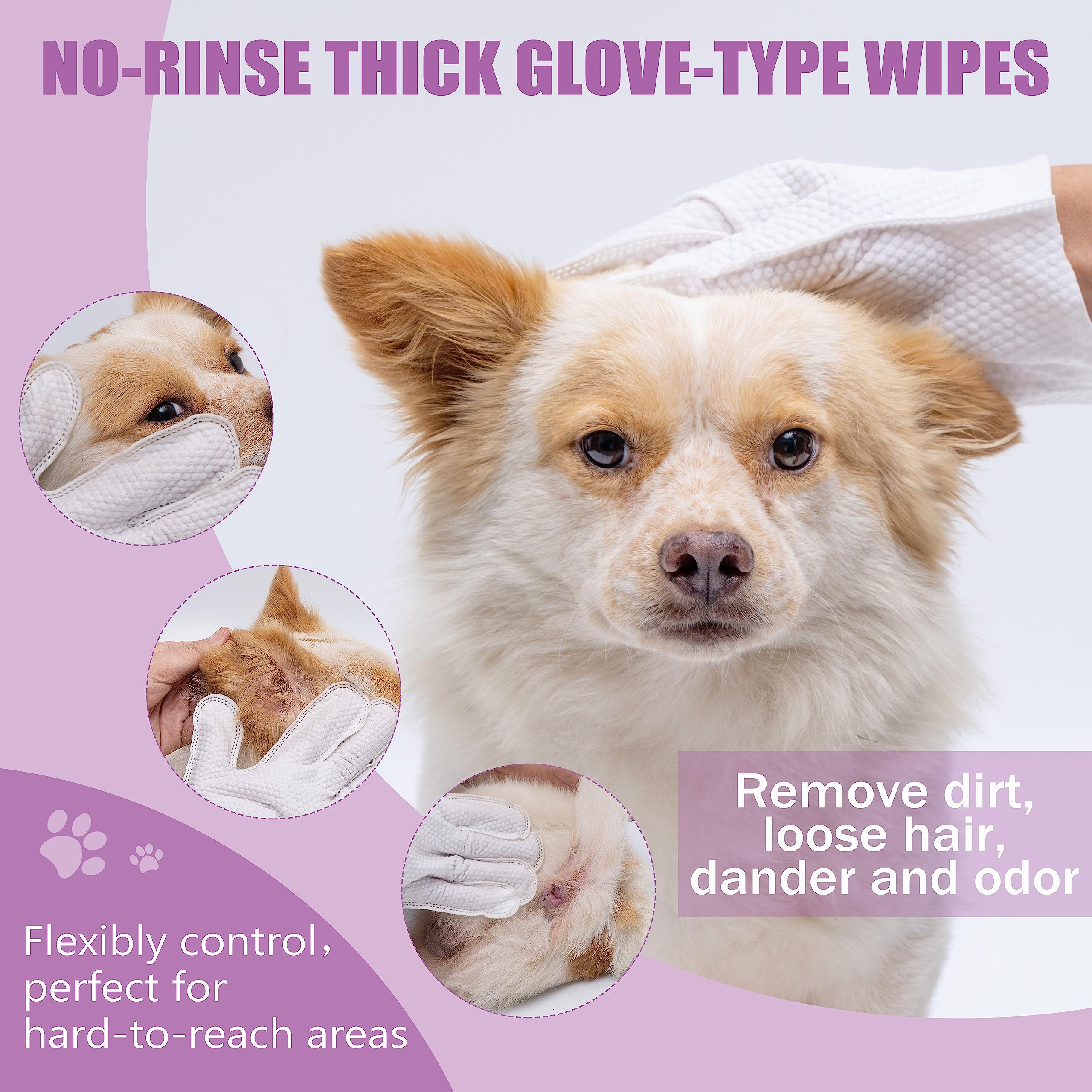 PetEase No-Rinse Cleaning Gloves