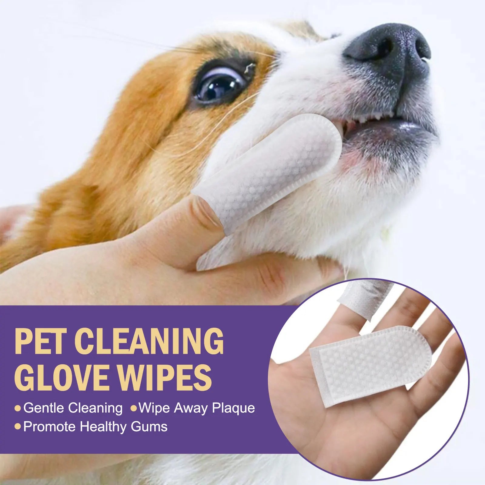 FreshPaw Tooth Wipes: 50-Count Pet Cleaning Gloves